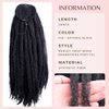 VAVANGA Marley Hair Ponytail Drawstring 18-inch Synthetic Braiding Hair Afro Kinky Ponytail for Black Women Quick Wrap Pony Jamaican Marley Twist Braid Drawstring Ponytail Hair Extensions(#1B, 18inch)