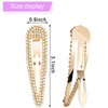5Pcs Rhinestone Snap Hair Clips, Water Drop Crystal Snap Hair Barrettes, Glitter Shining Metal Snap Hair Clips, Glittering Hairpins Headwear Hair Accessories for Girls Women