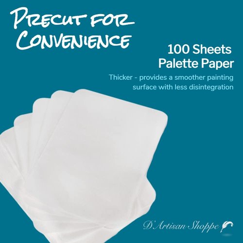 WetNDri Disposable Palette Paper for Acrylic Painting. 100pc Refill Pack Pallet Paper for Stay Wet Palette for Painting Miniatures. Model Warhammer 40K, No Sponge.