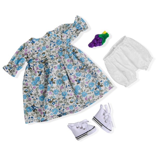 BlissfulPixie Handmade Waldorf Doll Clothes 12 inch Clothing Set with Pretty Box Girl Christmas Birthday Present-Kaja's Clothes Accessories