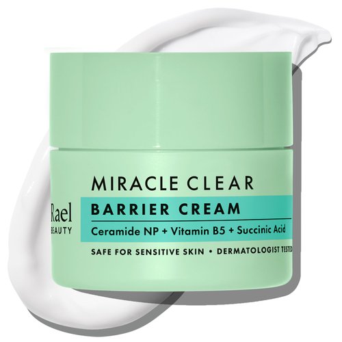 Rael Face Moisturizer, Miracle Clear Barrier Cream - Moisturizer Face Cream for Oily & Acne Prone Skin, Korean Skincare, Lightweight, Succinic Acid, Hydrating Vitamin B5, Vegan, Cruelty Free (1.8 oz)