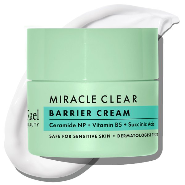 Rael Face Moisturizer, Miracle Clear Barrier Cream - Moisturizer Face Cream for Oily & Acne Prone Skin, Korean Skincare, Lightweight, Succinic Acid, Hydrating Vitamin B5, Vegan, Cruelty Free (1.8 oz)