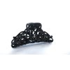 Long acrylic black filigree cut out hair claw clip