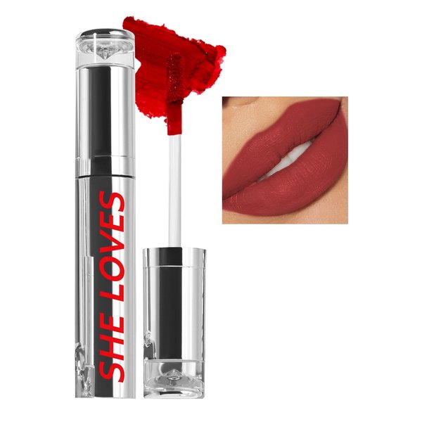 AKARY Matte Liquid Lipstick for Women Girls, Silk Finish Highly Pigmented Color Lip Gloss with Beeswax, Lightweight Hydrating Velvety Silky Smooth Lip Makeup, Non-Stick Cup Smudge-proof Lip Gloss-01