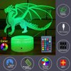 FlyonSea Dragon Gifts Dragon Light 16 Color Changing Dimmable Kids Night Light with Touch and Remote Dragon Toys Light as Birthday Gifts for Boys Kids