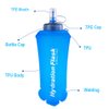 Baitoo Tpu Soft Folding Water Bottles, 2 Packs 500ML BPA-Free Collapsible Flask For Hydration Pack Collapsible Water Bottles For Running Hiking Cycling Camping Climbing(500ml-2 Packs)