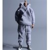 1/12 Scale Male Clothes,Men's Hoodie Pants Trousers Clothing for 6inch Male Action Figure Body Doll (Gray Color)