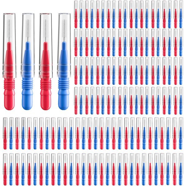 RAZOKO Interdental Brush, Flossing Head,Easy Use Tooth Cleaning Tool (2Pack(2.5mm/3mm)-144pcs)