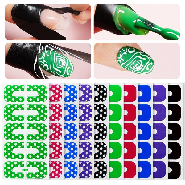 Makartt 100pcs Nail Protector,Gel Nail Polish Protector For Fingers,Peel Off Barrier,Skin Cuticle Protector For French Nail Stickers Stamp Painting Manicure Nail Art Supplies Accessories Design DIY
