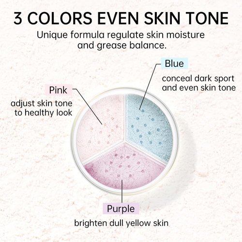 CATKIN Poreless Finish Loose Setting Powder Makeup, Translucent Natural Shimmer Finishing Makeup for All Skin Tones, 3 Colors Even Skin Tone – 0.42 oz Includes Velour Puff