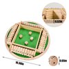 Wooderma Shut The Box Game (2-4 Players), Wooden Shut The Box Dice Game, Wooden Board Game for Adults Kids, for Family Classroom Home or Bar