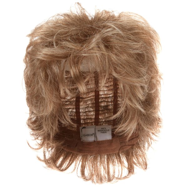 Gabor Instinct Luxury Short Wavy Shag Wig With Extended Lace Front by Hairuwear, Petite Average Size Cap, G14+ Almond Mist