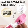 Embagol Eyelash Extension Glue Wipes 200 PCS Lint Free Nail Wipes Non-Woven Fabric Lash Glue Wipes Nail Polish Remover Wipes for Lash Extension Supplies (Pink)