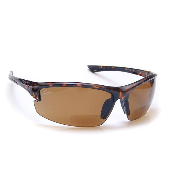 Coyote Eyewear Polarized Reader Sunglasses, Tortoise, Copper +2.50 Power