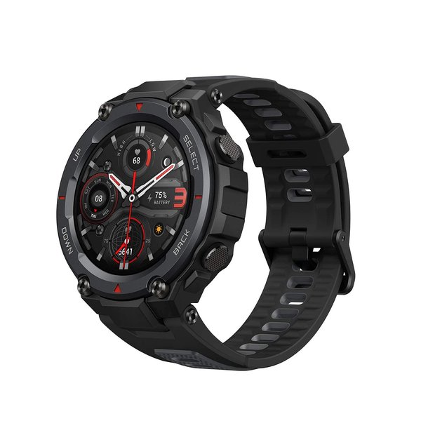 Amazfit T-Rex Pro Smart Watch, Rugged Military Certified, GPS, 18-Day Battery, Heart Rate Monitoring & VO2 Max, Sleep & Health Monitoring, 10 ATM Water-Resistant, with AI Fitness App (Black)