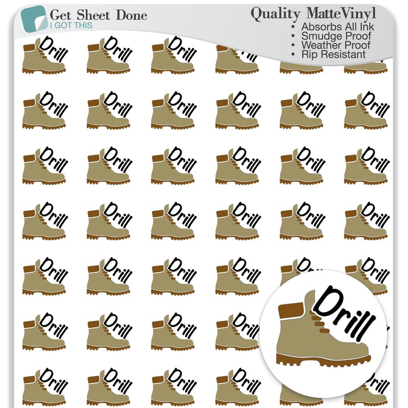 Drill Weekend Stickers / 54 Fun Vinyl Stickers (1/2”) / Military Unit ...