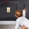 ENERLITES Elite Series Duplex Receptacle with Screwless Wall Plate, Residential Grade Duplex Outlet, Tamper-Resistant, Grounding, 15A 125V, UL Listed, 61580-TR-GDWP, Gold with Wall Plate