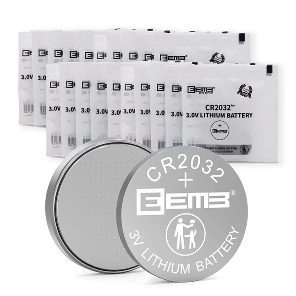 EEMB CR2032 Batteries 20PACK 2032 Battery - High Performance CR2032 3V Lithium Battery, Button Coin Cell Battery DL2032, ECR2032, LM2032 for Watches, Calculators, Key Fobs, Smart Sensors