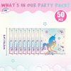 WERNNSAI 50PCS Unicorn Paper Napkins - Unicorn Birthday Party Supplies Disposable Rainbow Dinner Napkins Neon Unicorn Tableware for Kids Girls Princess Fantasy Themed Party