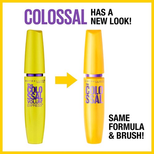 Maybelline Volum' Express The Colossal Waterproof Mascara Makeup, Volumizing No Clump Mascara, Glam Black, 0.31 Fl Oz (Pack of 2)