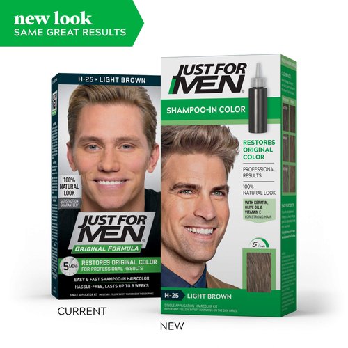 Just For Men Original Formula Men's Hair Color Light Brown H-25 - 1 Application