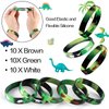 ENKUY 30 Pack Dinosaurs Silicone Wristbands Bracelets Dinosaurs World Style Party Supplies for Dinosaurs Theme Party Birthday Gift Favors Gifts Bags Stuffer, 3 Colors…