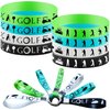 24PCS Golf Party Favors Set -Golf Rubber Bracelets Sport Silicone Wristbands Keychains/Keyrings Party Supplies Decorations Birthday Baby Shower Party Prize