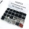1000pcs Universal RC Screw Kit Screws Assortment,Set Hardware Fasteners for Traxxas Axial Redcat HPI Arrma SCX10 Losi 1/8 1/10 1/12 1/16 Scale RC Cars Trucks Crawler, RC Screw Kit, Car Body Clips Pins