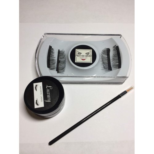 Magnetic Lashes #10C- FULL Lash Width - 3 Magnets - Curves with eye shape- 15/16 inch wide, 3 tiny magnets
