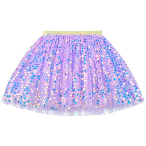 KEREDA Baby Girls Layered Tutu Skirt Sparkling Sequin Tulle Dance Skirts 2-6 Y Purple1