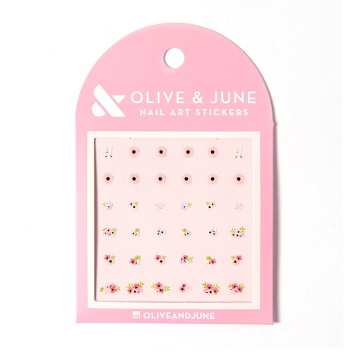 Olive & June Nail Art Stickers | Easy-to-Use Nail Designs | Nail Art Made Easy | Hand-Screened, No-Fade Ink | Accent, Mix & Match, or Cover Chipped Polish | Everyday Bouquet