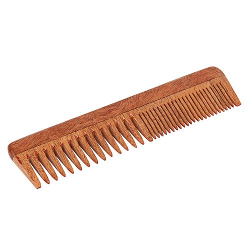 SVATV Handcrafted Neem wood Comb For Detangling Hair For Thick, Curly And Wavy Hair, Non-static And Eco-friendly With Wide Tooth For Grooming Hair Comb - N - 78
