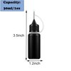 1 Ounce Black Needle Tip Glue Bottle, Tip Applicator Bottle with 2 Funnel, for Glue,Liquid,Oil, DIY Crafts Etc, 6 Pcs.