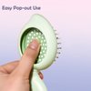 Arthaxi Hair Brush with Mirror, Compact Mirror and Mini Hair Brush Set, Folding Hairbrush for Women, Gifts for Women, Green