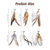 CAPHONT Cat Feather Toys Refills Cat Wand Replacement Feathers 6 PCS Handmade Cat Toy Feather Refills for Cat Wand Attachments Interactive Feather Cat Toy for Indoor Cats