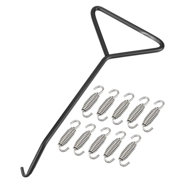 X AUTOHAUX 10 Pcs Motorcycles Universal Exhaust Pipe Spring with Hook 54mm 2.13" Stainless Steel Exhaust Pipe Spring Hook Modified Accessory