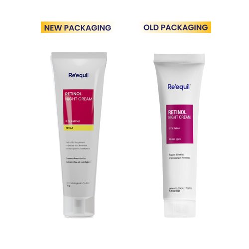 RE' EQUIL 0.1% Retinol Night Cream | Repairs Wrinkles & Fine Lines | Improves Skin Firmness | Beginner Friendly | All Skin Types | 30G