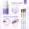 Saviland Acrylic Nail Kit with Drill: Clear/Pink/White Beginner Nail Kit Acrylic Set & Nail Drill Kit Acrylic Nail Brush Cuticle Oil for Professional Nail Extension Home DIY Easy to Use Acrylic Kit