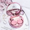 SUKPSY Colorful Glitter Contact Lens Case 5 in 1 Portable Quicksand Contact Lens Vision Care Container Kit with Mirror Tweezers Remover Tool Solution Bottle (A-Pink)
