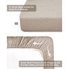 Crib Sheets for Boys Girl, Fitted Baby Toddler Bed Sheets 28" x 52", Neutral Muslin Cotton Crib Mattress Sheet with Boho Style, Soft and Breathable Comfort (Beige)