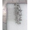 Faship Burgundy Crystal Floral Hair Comb