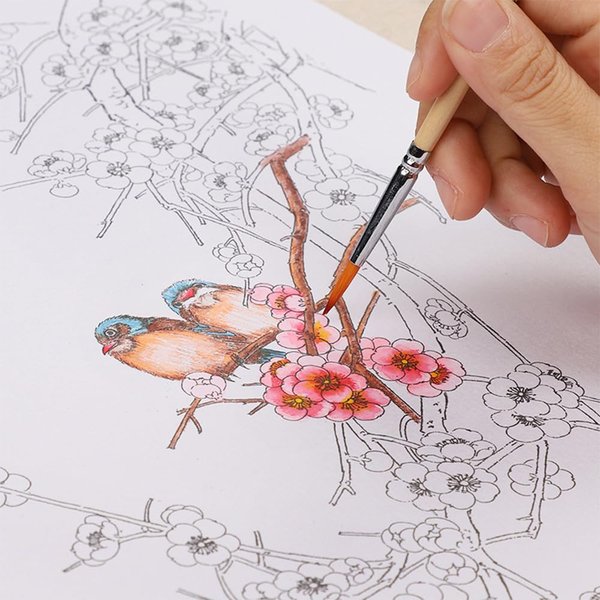 RGBMIX 20 Sheets Flower Watercolor Paper Pad 15x10'' Watercoloring Paper Painting Book Arts Water Coloring Pad Paint Stress-Relief Painting Pad Art Painting Supplies Ideal for Beginners