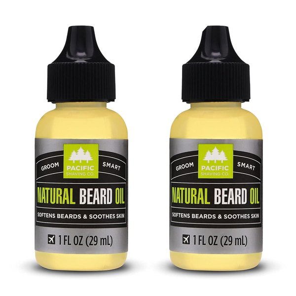 Pacific Shaving Company Natural Beard Oil 1 oz (Pack of 2)