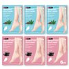 Original Derma Beauty Foot Mask 6 Pairs Shea Butter + Avocado Moisturizing Foot Mask Body Exfoliator Callus Remover Foot Bath Pedicure Supplies