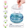 Denture Case, Definitely No-Leak Denture Bath Box for Traveling Perfectly, Denture Cup with Strainer & Magnetic Mirror, Completely Clean Care for Retainer, Mouth Guard, & Denture