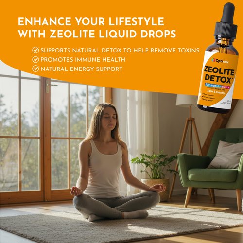 Zeolite Detox Drops for Kids Adults - Advanced Clinoptilolite Liquid Supplement for Toddlers Children's Cellular - Natural Support for Body Toxins Cleanse - Vegan Orange Flavor