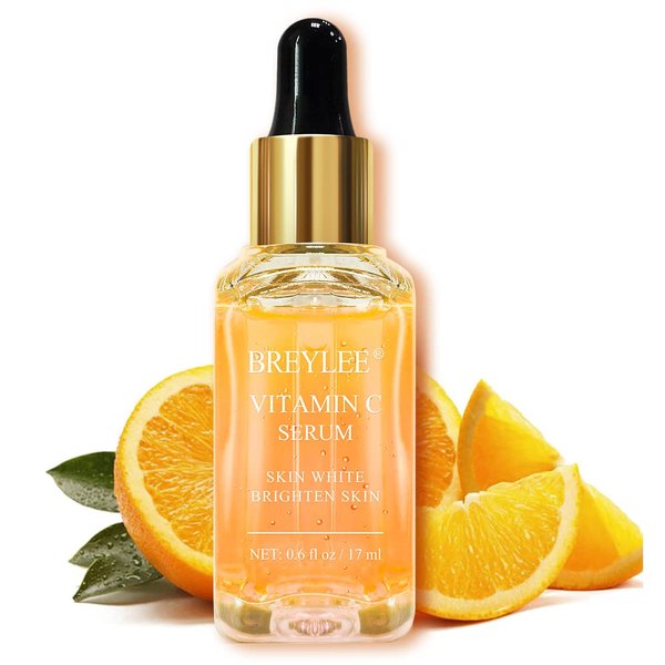 Vitamin C Serum for Face, BREYLEE Vitamin C Facial Serum, Moisturizing Face Serum, Anti Aging Serum for Skin Care, Brightening Skin with Hyaluronic Acid, Vitamin E, Retinol, Nicotinamide 0.6 Fl Oz