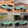 Cybertruck Model: 1/24 Diecast Metal Toy Trucks with Lights and Sounds, Mini Vehicles Toys for Boys, Ages 3 and Up (Green)