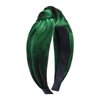St Patrick's Day Knotted Headbands Irish Green Velvet Headband Headbands for Women and Girls Saint Patty's Day Hair Costume Green Accessories Head Band for Holidays Girls Gifts Wide Knot Hairbands