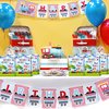 Brattol 16 Pcs Chugga Chugga Two Two Birthday Party Bags Train Theme Design - Ideal Train Birthday Decorations & Party Supplies for Two Years Old Baby’s Celebrations, Precious Mothers